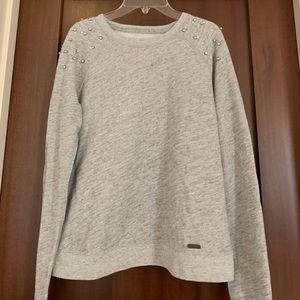 Grey sweater with jewel detail